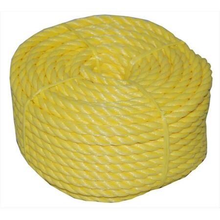 T.W. EVANS CORDAGE CO .625 in. x 50 ft. Twisted Polypro Rope Coilette in Yellow 31-053